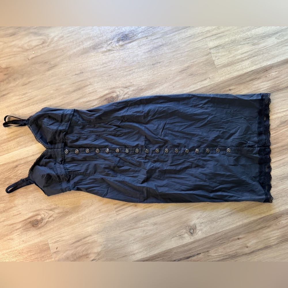 Elegant Black Button-Down Dress